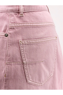 Pink denim jeans with classic five-pocket design and light stitching for dior womens cotton skirt pink collection