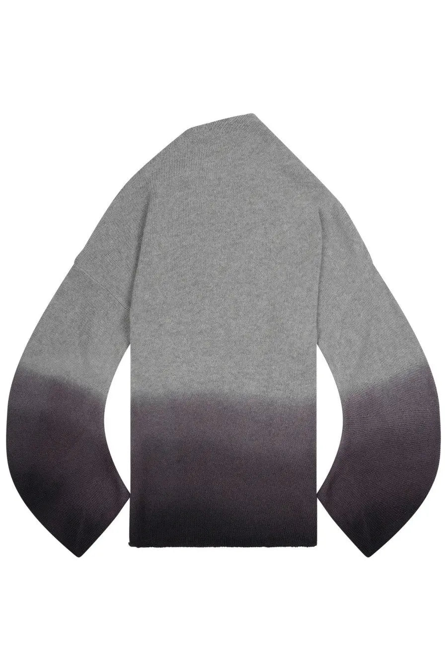 Dior women’s maglia in cachemire sfumata grey soft knitted cardigan with gradient from light gray to dark charcoal hem and sleeves