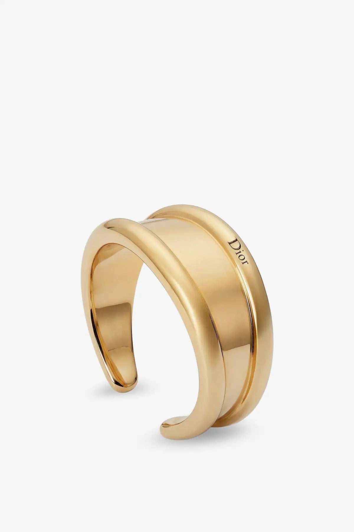 Gold Dior cuff bracelet with sleek modern design and polished finish in Dior women’s Dior Rocks metal bracelet gold