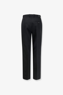 Dior women’s black virgin wool tailored trousers with sleek straight-leg cut and subtle center crease