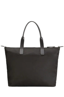 Dolce &amp; Gabbana men’s adamo large black nylon tote bag with leather handles and zipper pulls
