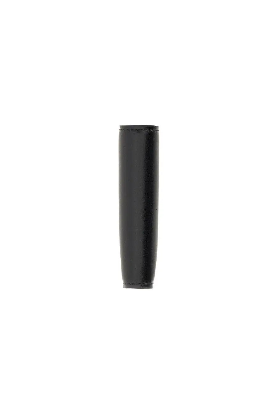 Dolce &amp; Gabbana men’s bifold wallet in black leather with a sleek minimalist design showing the back side