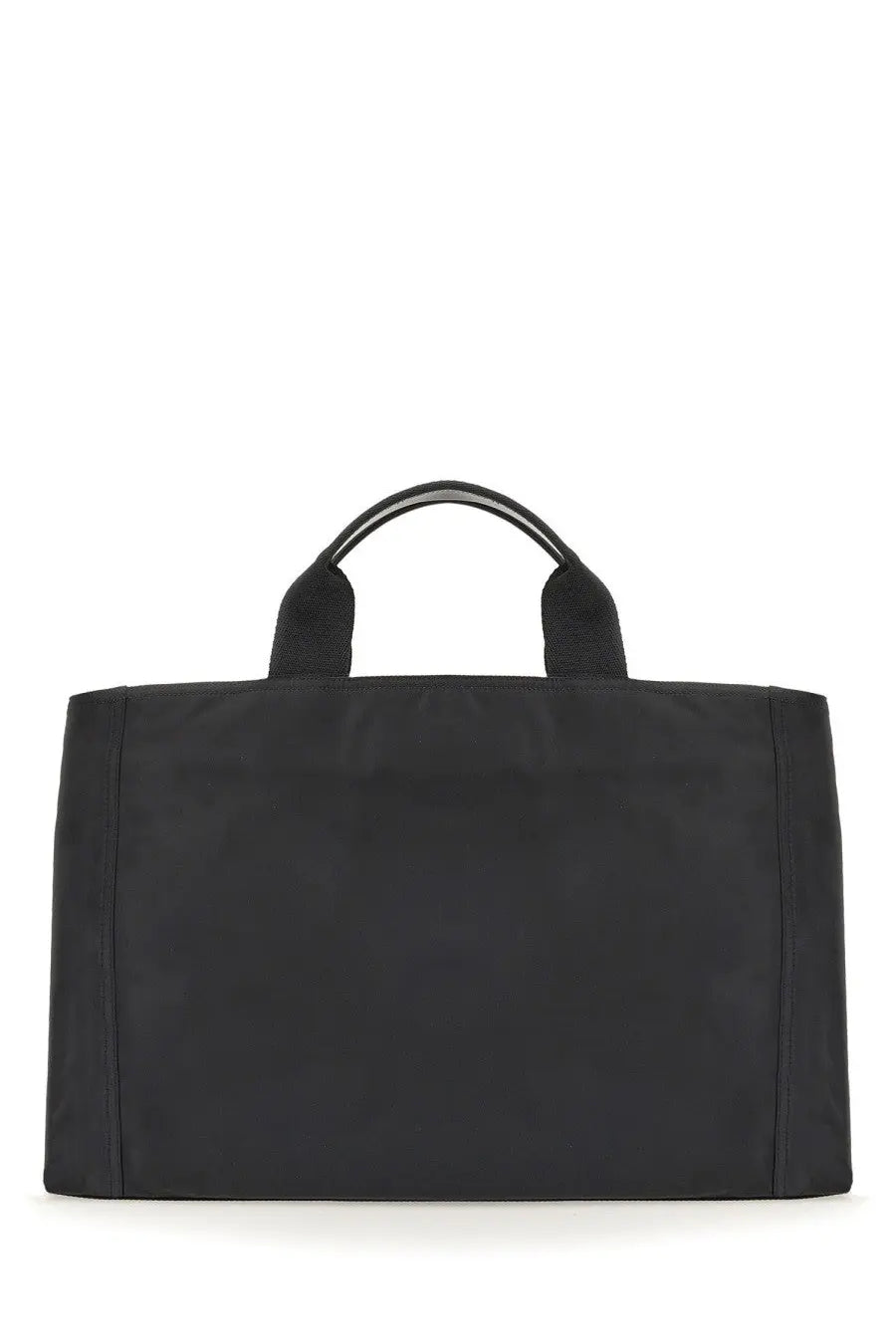 Dolce &amp; Gabbana men’s borsone in black nylon briefcase with reinforced top handles and subtle stitching details