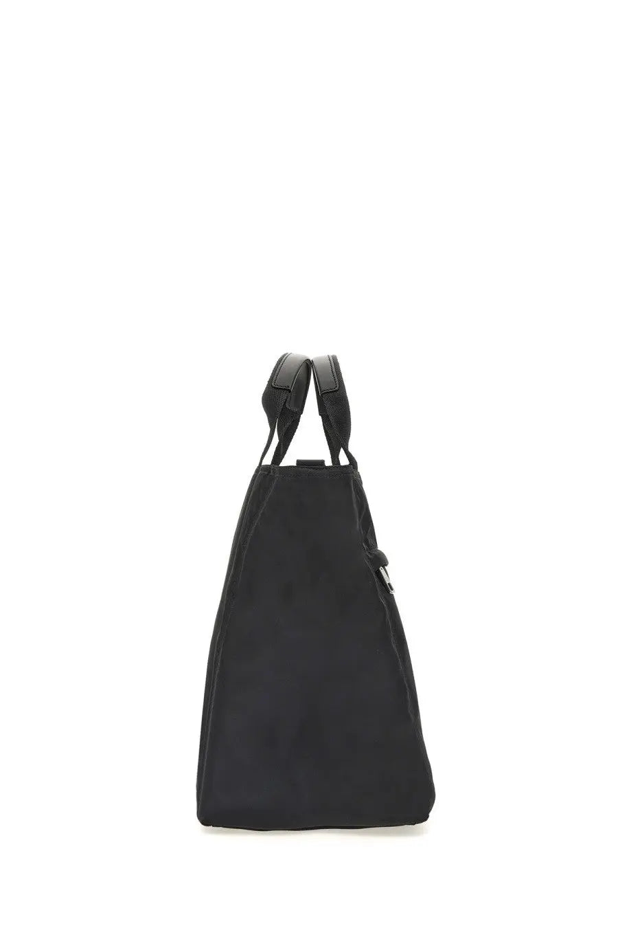 Dolce &amp; Gabbana men’s borsone in black nylon tote bag with structured handles and sleek minimalist design