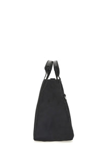 Dolce &amp; Gabbana men’s borsone in black nylon tote bag with structured handles and sleek minimalist design
