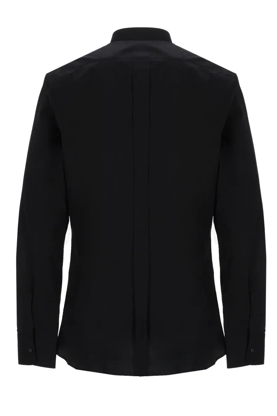 Black long-sleeved men’s dress shirt with classic collar and back pleats dolce gabbana camicia gold fit cotton