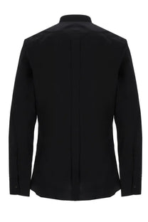 Black long-sleeved men’s dress shirt with classic collar and back pleats dolce gabbana camicia gold fit cotton