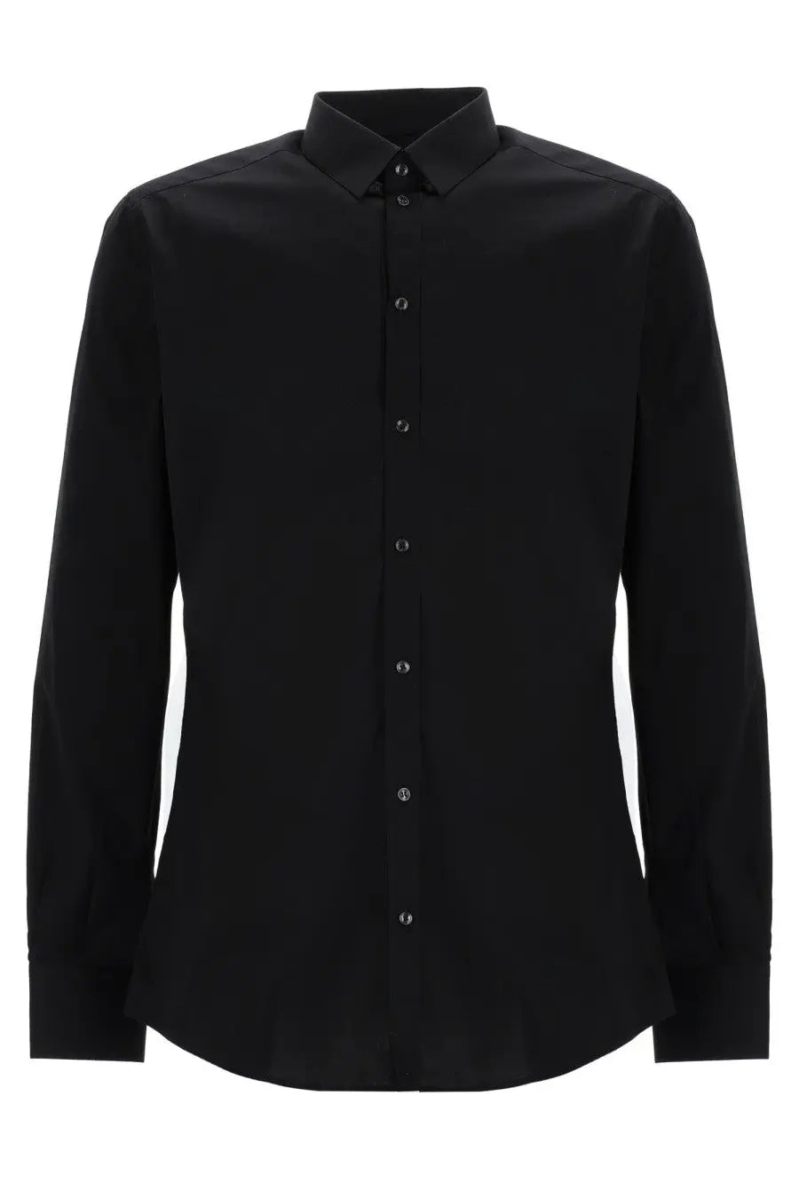 Dolce &amp; gabbana men’s black camicia gold fit dress shirt with classic collar button-down front in cotton