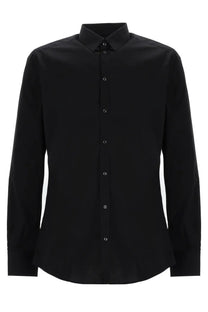 Dolce &amp; gabbana men’s black camicia gold fit dress shirt with classic collar button-down front in cotton