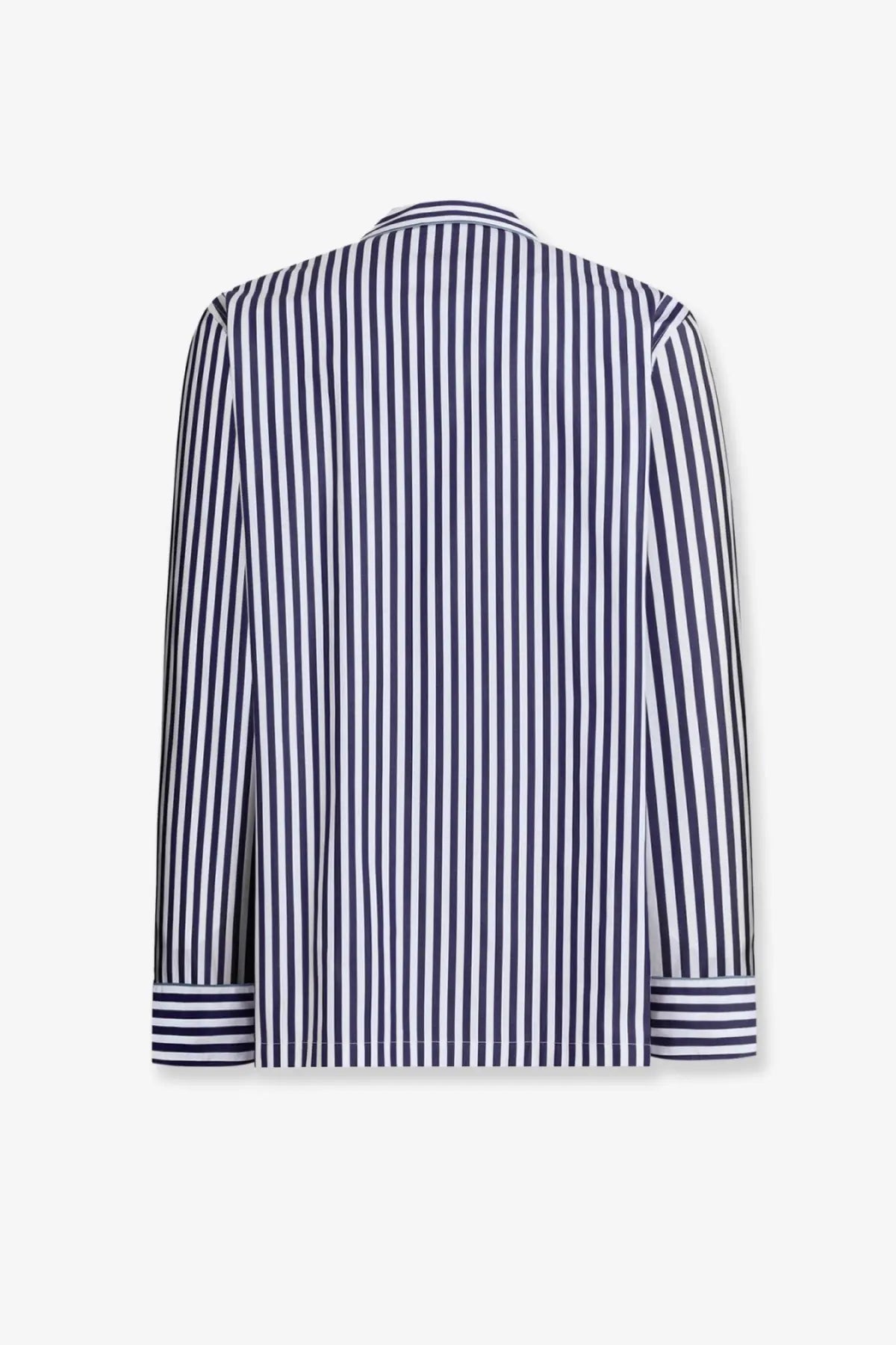Dolce &amp; gabbana men’s cotton blazer pattern with navy and white striped long-sleeved button-up shirt