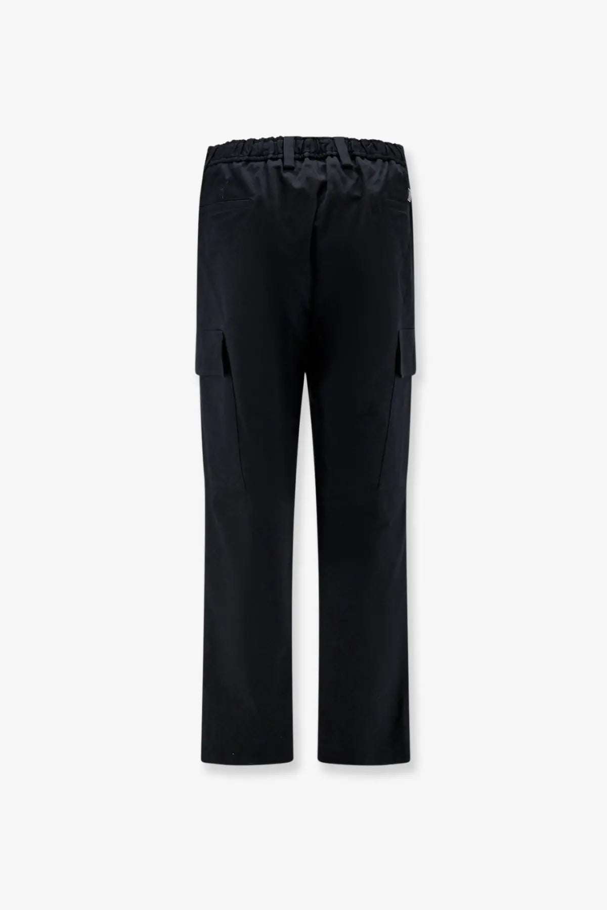 Dolce &amp; Gabbana men’s black cotton cargo trousers with elastic waistband and side pockets for casual wear