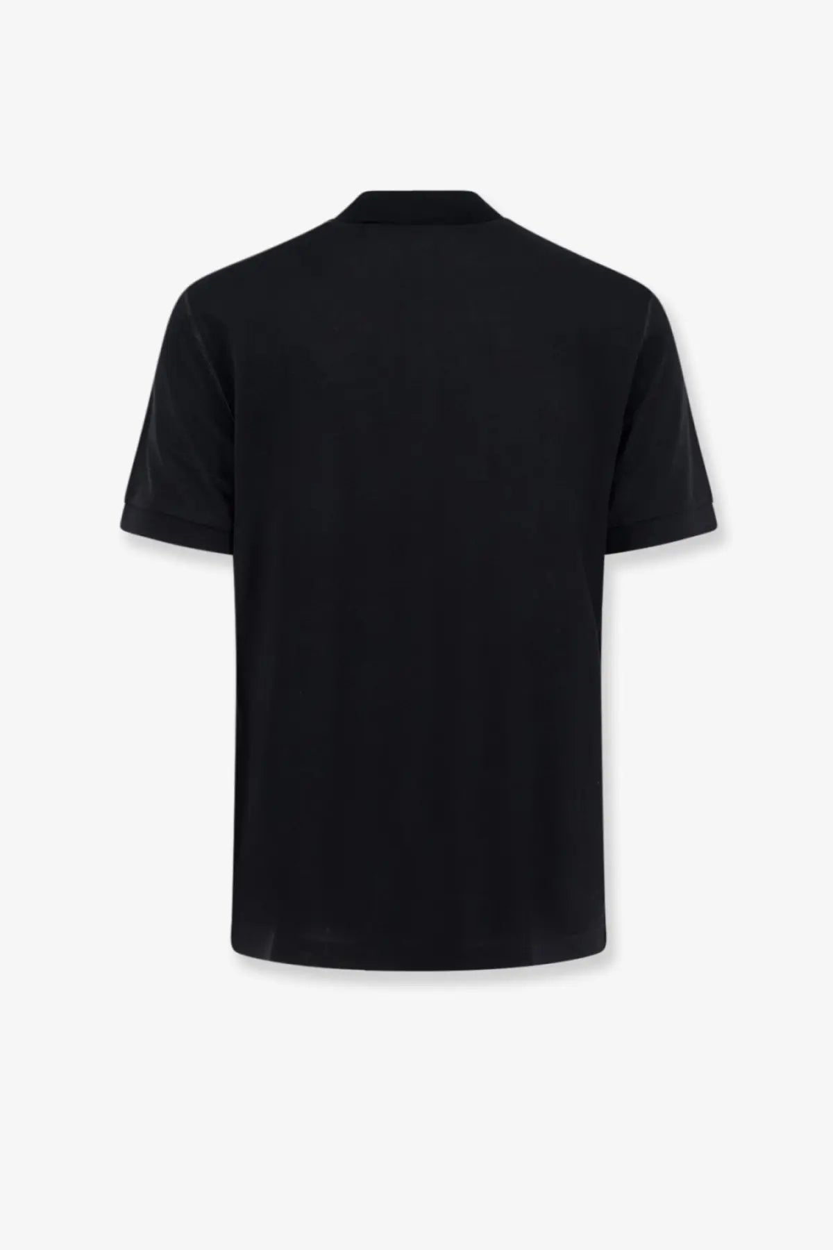 Dolce &amp; Gabbana men’s black cotton polo shirt with short sleeves classic collar and neatly stitched hem