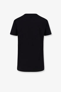 Dolce &amp; Gabbana men’s black cotton short-sleeved crew neck t-shirt perfect for casual wear