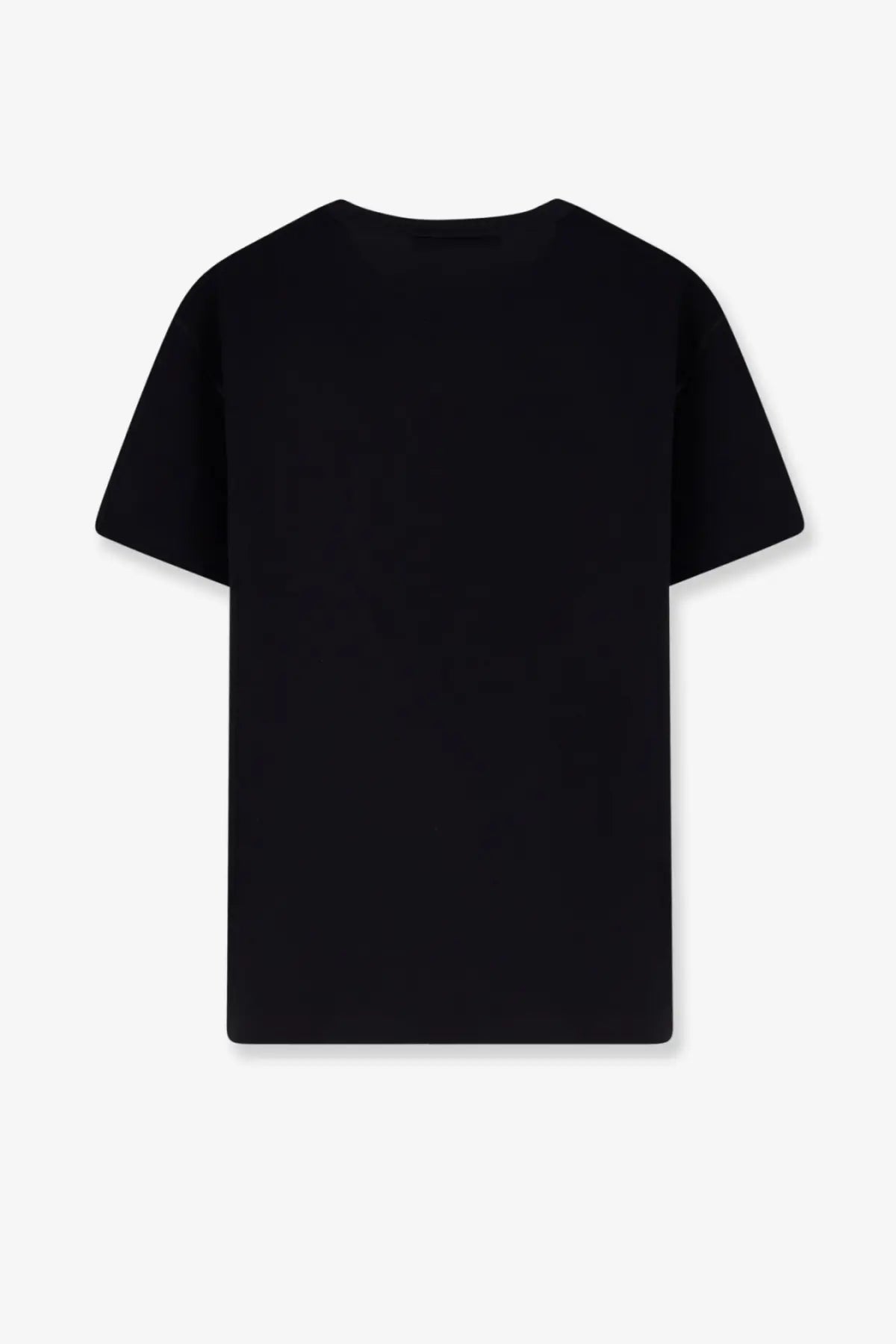 Dolce &amp; Gabbana men cotton black t-shirt with short sleeves and simple crew neck design