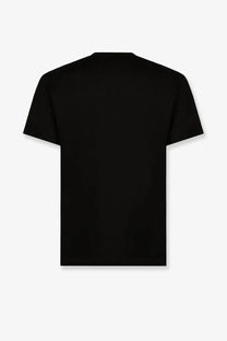 Dolce &amp; gabbana men’s black cotton t-shirt with short sleeves and simple crew neck design