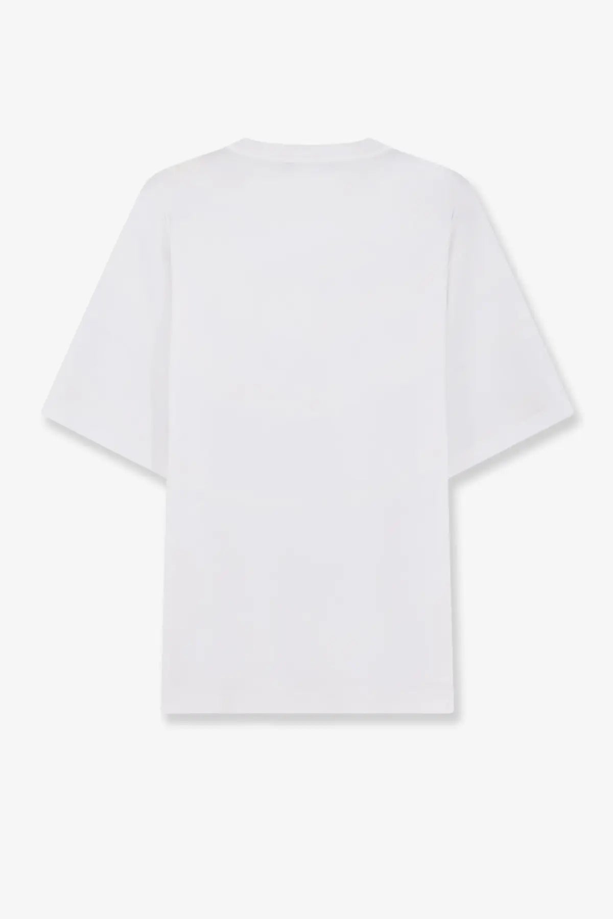 Dolce and gabbana men’s white oversized cotton t-shirt with simple crew neck and short sleeves