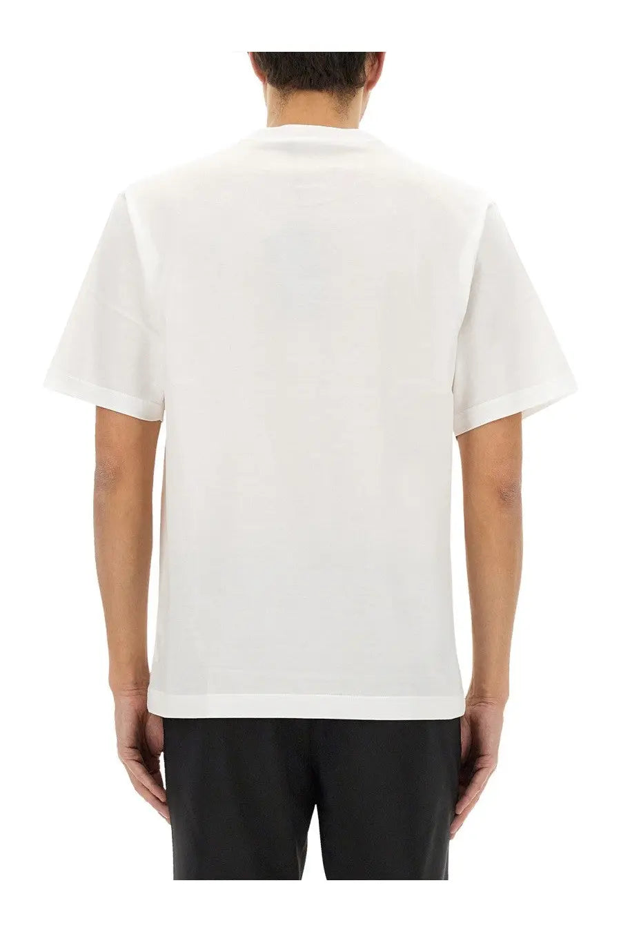 Dolce &amp; Gabbana men’s white cotton short-sleeved crew neck t-shirt with a clean minimalist design