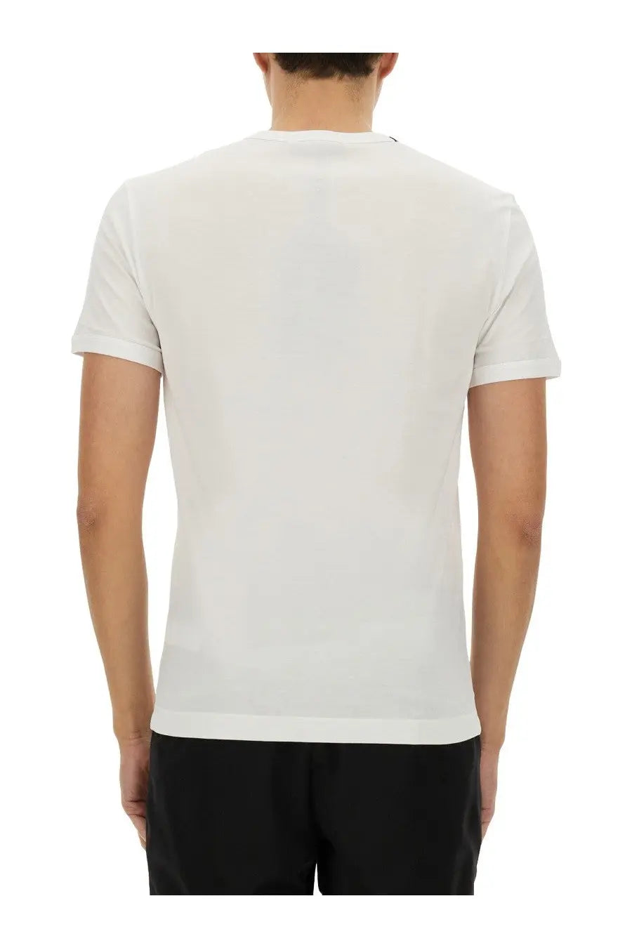 Dolce &amp; Gabbana men’s white cotton t-shirt with a simple crew neck and short sleeves