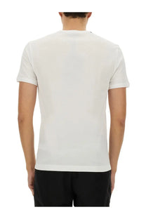Dolce &amp; Gabbana men’s white cotton t-shirt with a simple crew neck and short sleeves