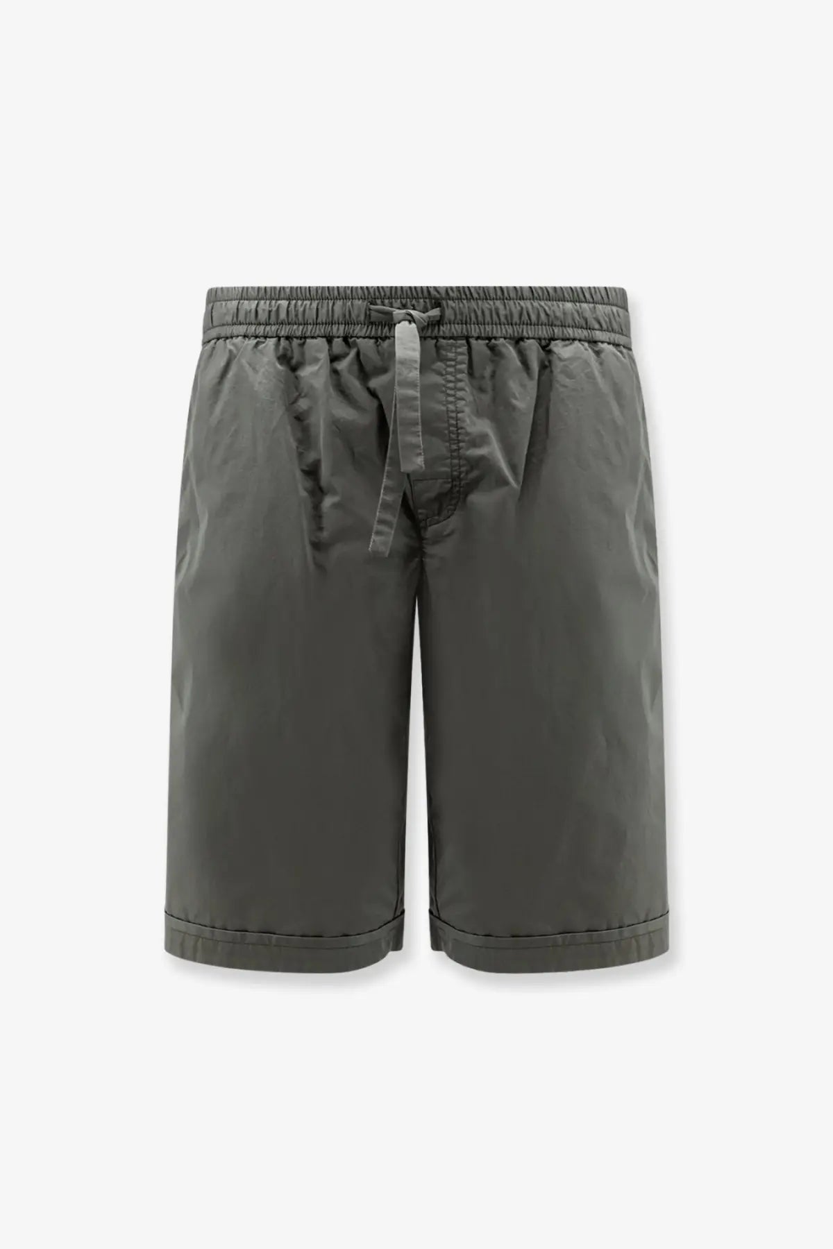 Dolce &amp; gabbana men’s grey cotton shorts with dark gray lightweight nylon and elastic waistband with drawstring