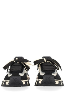 Dolce &amp; Gabbana men’s DG Country Road sneaker in white with black and white contrasting laces and bold chunky soles