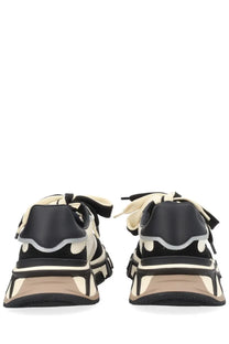 Dolce &amp; Gabbana men’s dg country road sneaker white black and cream chunky design with contrasting panels and thick soles