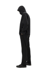 Dolce &amp; Gabbana men’s black hooded sweatshirt with sleek minimalist design and subtle zipper detail
