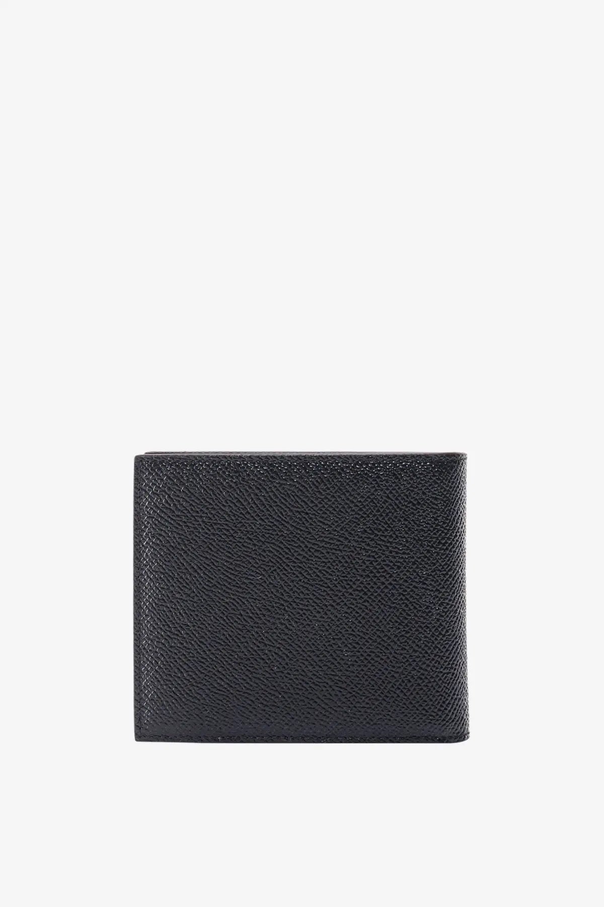 Dolce &amp; Gabbana men’s leather wallet black with a subtle grain pattern and textured finish
