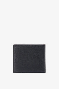 Dolce &amp; Gabbana men’s leather wallet black with a subtle grain pattern and textured finish