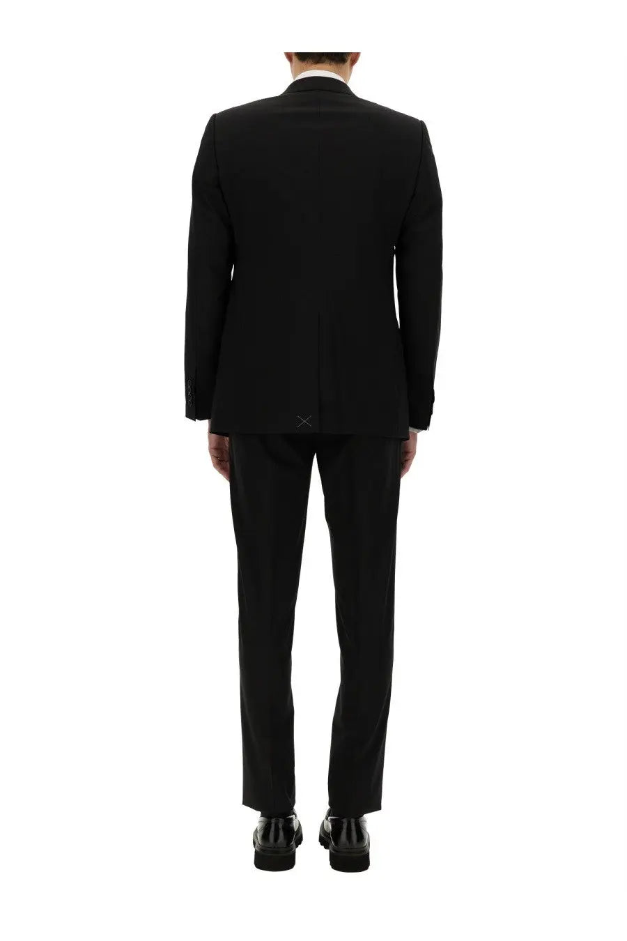 Dolce &amp; gabbana men’s martini dress black tailored suit with sleek structured fit and subtle stitching details
