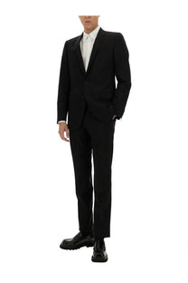 Dolce &amp; Gabbana men’s martini dress black tailored suit with sleek modern cut and subtle texture in fabric