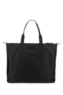 Dolce &amp; Gabbana men’s medium black nylon tote bag with two top handles and zipper closure for shopping