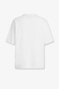 Dolce &amp; Gabbana men’s oversized white cotton t-shirt with short sleeves and a relaxed minimalist design