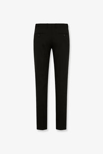 Dolce &amp; Gabbana men’s black misto lana tailored trousers with sleek straight-leg cut and subtle stitching details
