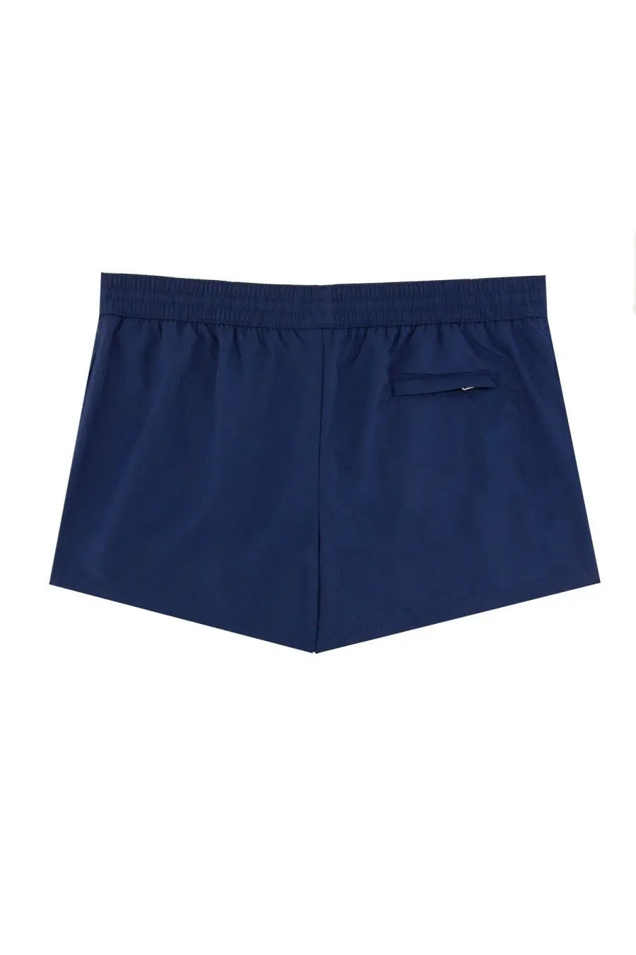 Dolce &amp; gabbana men’s plaque swimsuit blue navy blue athletic shorts with elastic waistband and side pocket