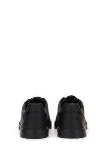 Dolce and Gabbana men’s Portfino black sneakers with sleek minimalist design and matte leather finish
