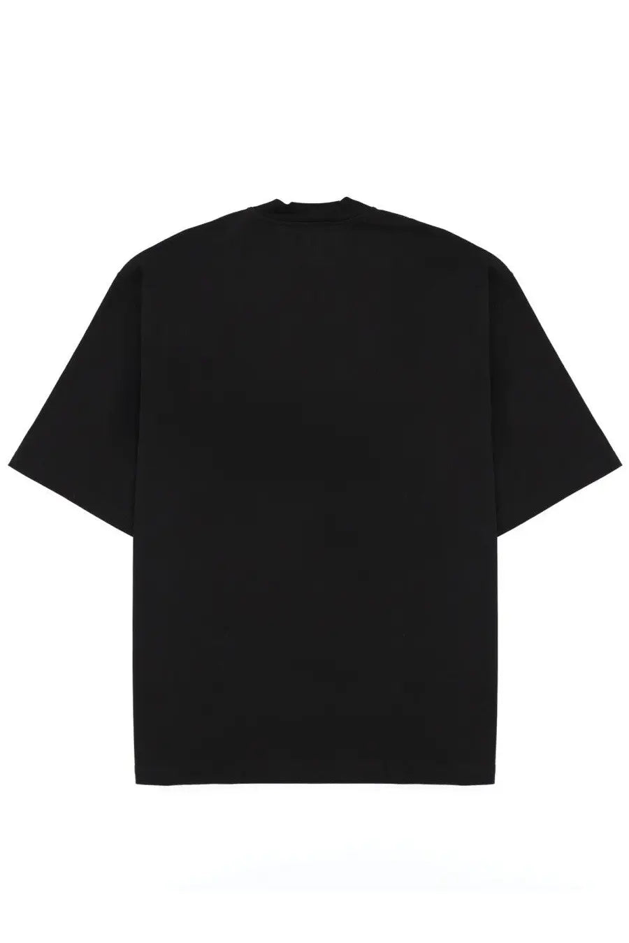 Dolce &amp; Gabbana men’s black oversized short-sleeved t-shirt with relaxed fit and crew neckline
