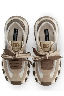 Dolce &amp; gabbana men’s sneaker dg country road beige chunky sneaker with beige and brown suede and mesh uppers rubber soles and braided laces