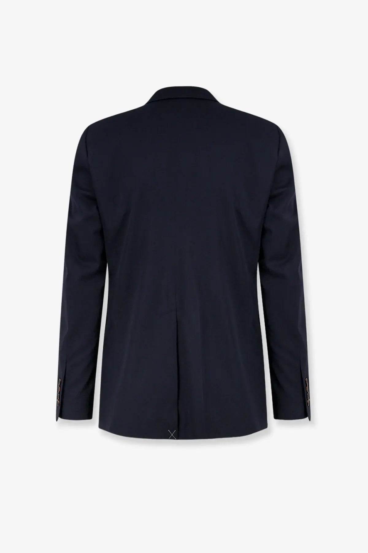 Dolce &amp; Gabbana men’s navy blue tailored blazer in stretch virgin wool with subtle seam detailing and a modern cut