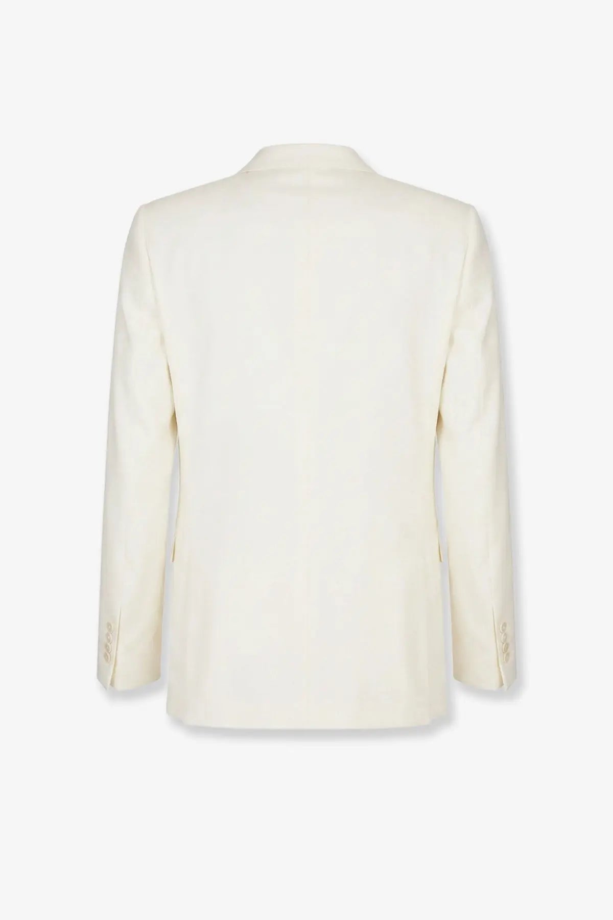 Dolce &amp; Gabbana men’s taormina cream-colored tailored linen blazer with classic fit and subtle texture