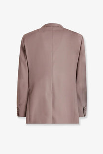 Dolce &amp; Gabbana men’s taormina blazer in muted rose gold virgin wool with tailored fit and button cuff detailing