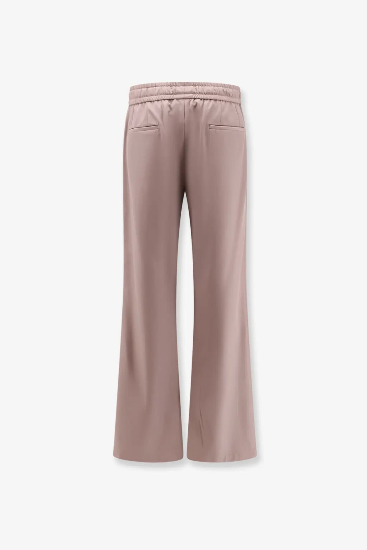 Dolce &amp; gabbana men’s virgin wool trousers brown featuring soft mauve wide-leg design with elastic waistband and side pockets