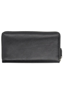 Dolce &amp; Gabbana men’s wallet storm black leather with smooth textured surface and precise edge stitching
