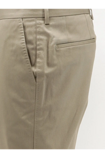 Dolce &amp; Gabbana men’s beige tailored wool and silk trousers with subtle stitching and khaki chino style