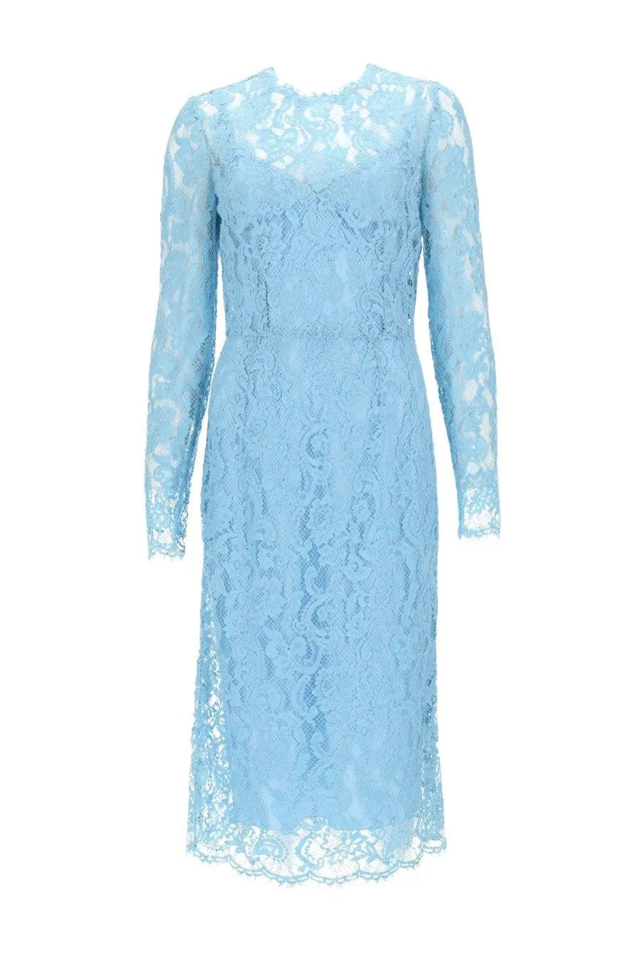 Dolce &amp; Gabbana Women's Abito Tubino in Pizzo Cordonetto Blue