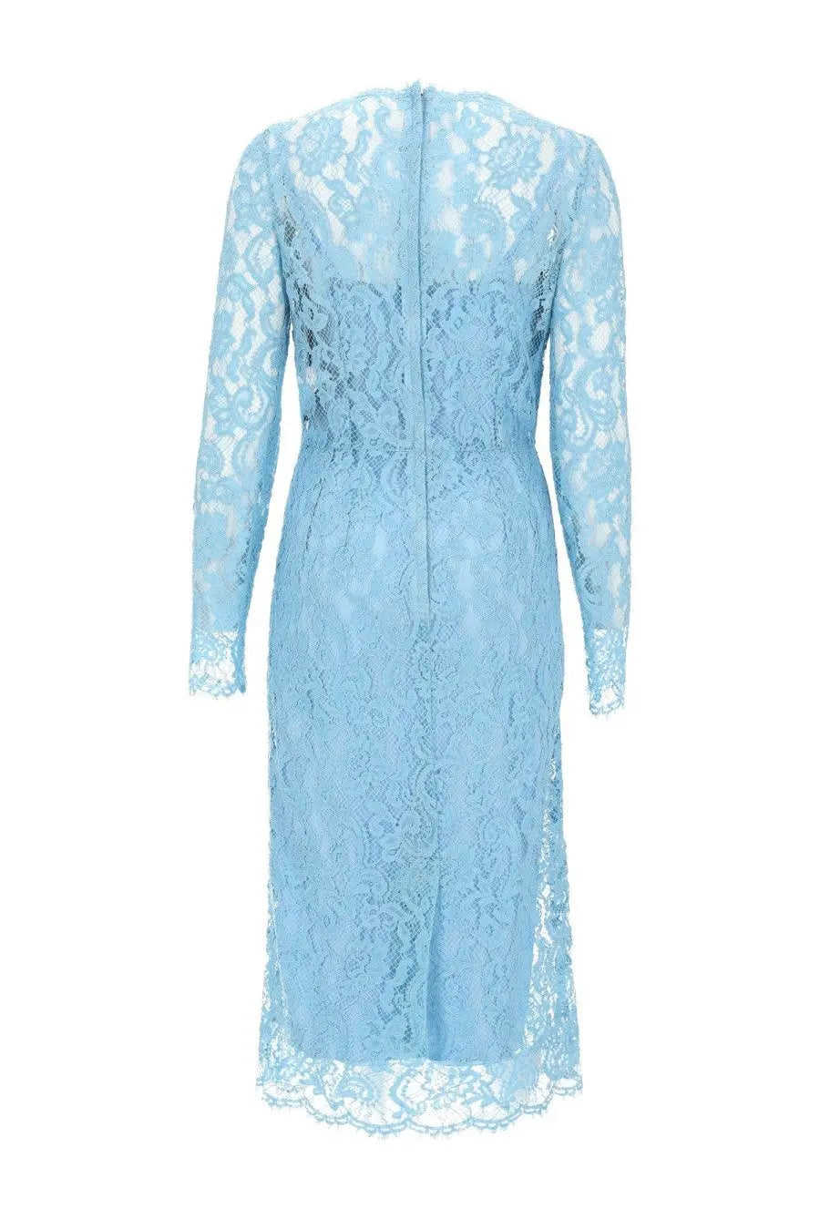 Dolce &amp; Gabbana Women's Abito Tubino in Pizzo Cordonetto Blue