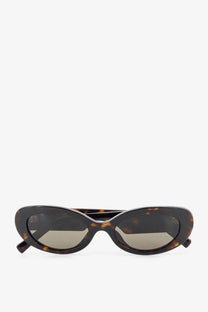 Dolce and Gabbana womens tortoiseshell acetate cat-eye sunglasses with dark gradient lenses in brown