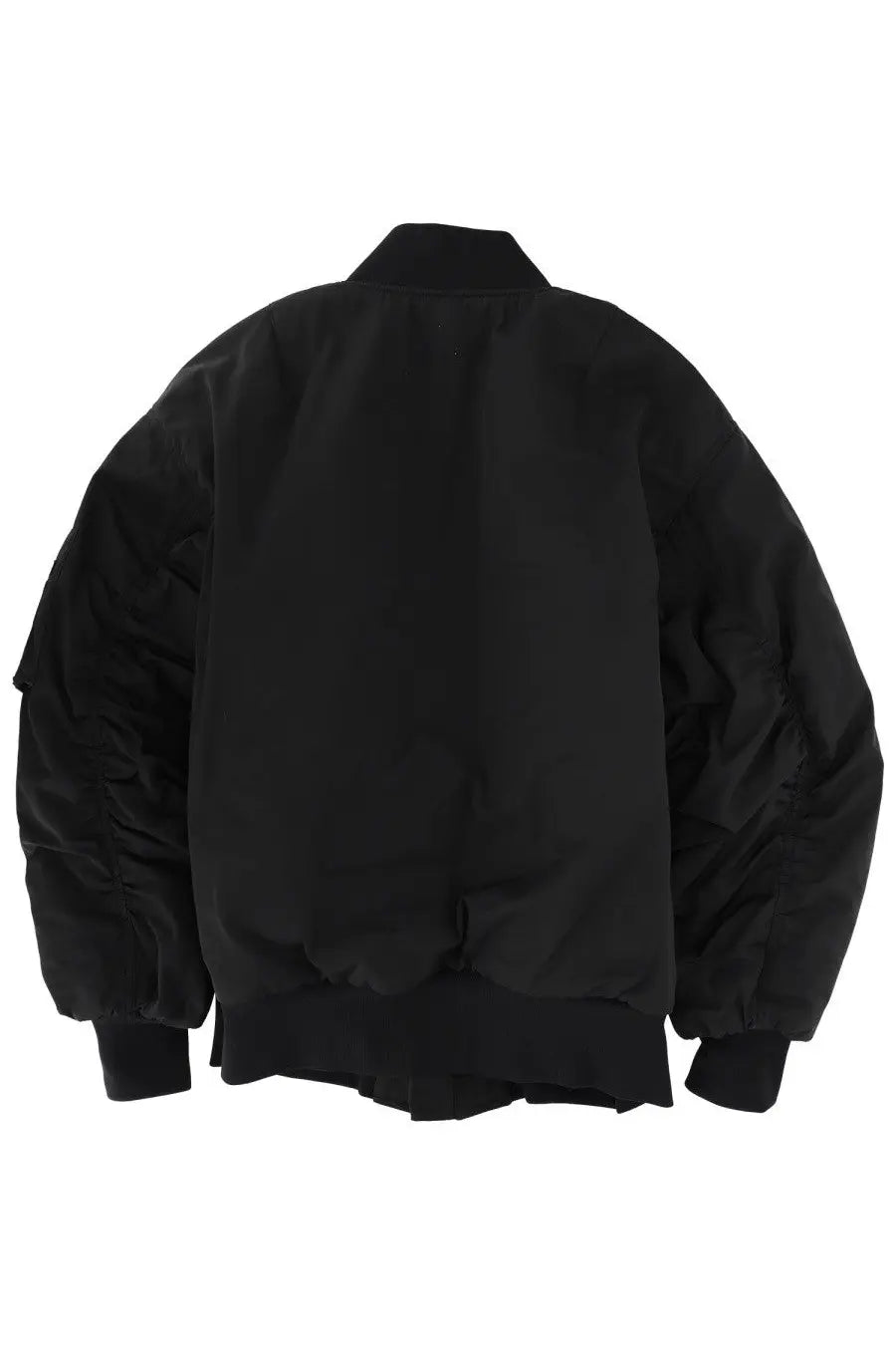 Dolce &amp; Gabbana women’s black puffer bomber jacket with oversized fit and ribbed cuffs designed for casual wear