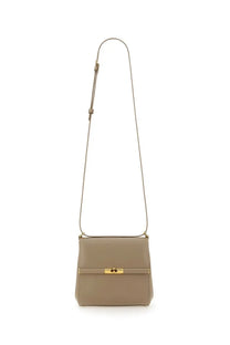 Beige leather dolce gabbana women’s city marlene crossbody bag with gold-tone clasp and slender strap multicolor design
