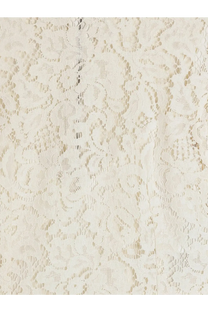 Cream-colored floral lace fabric with delicate patterns on dolce and gabbana womens cordonetto lace dress white